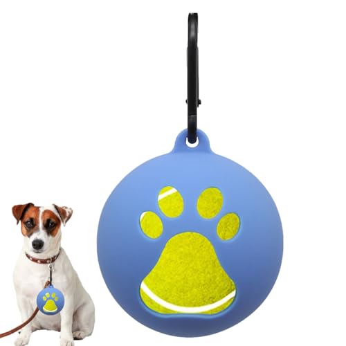 Idezek Hundeballhalter für Leine - Silikon-Tennisballtasche | Handfreie Hundeleinenbefestigung, tragbares Haustierspielzeug für Hunde, Welpen, Outdoor von Idezek