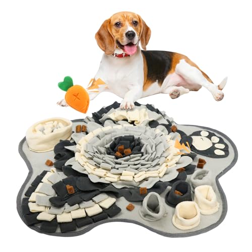 Idota Schnüffelteppich für Hunde und Katzen - Blütenform, Waschbare Trainingsmatte für Kleine und Mittelgroße Haustiere Mit Karottenspielzeug Idota Schnüffelteppich für Hunde und Katzen - Blütenform, Waschbare Trainingsmatte für Kleine und Mittelgroße Haustiere Mit Karottenspielzeug von Idota