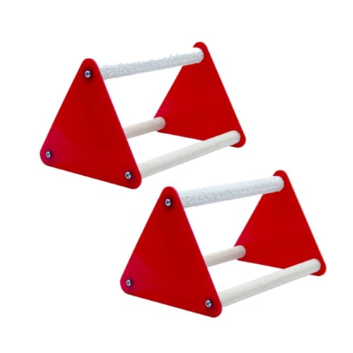 2pcs Chick Perch Parrot Stand Safe Chicken Dreieck Leiter Happy Baby Chicken Toy Coop Accessoires Feeder von Iewroyt
