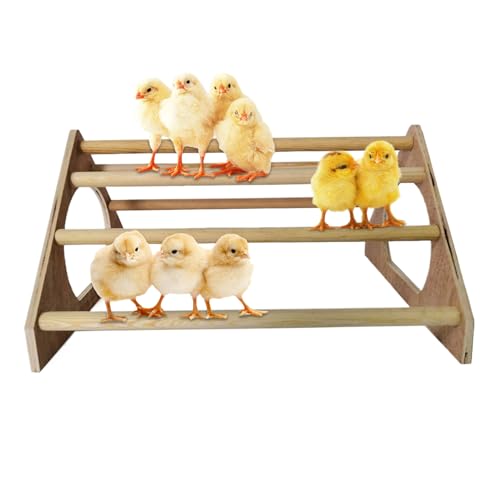 Hühnermittler mit 7 Bars Holz 14, 6 x 10, 8 x 7, 8 Zoll Hähnchen -Schlafstangen mit Seitenlöchern freistehende Roost Coop Accessoires von Iewroyt