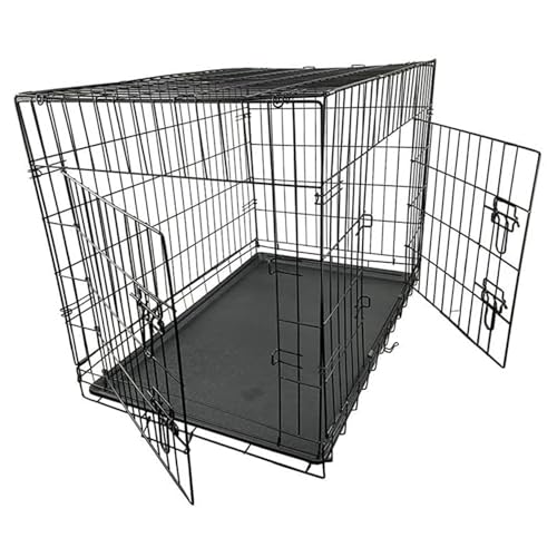 Hundekäfig, 13, 78x9.84x12.99 Dicker Eisendrahthundkisten mittelgroß, Faltbarer Metallkäfig mit Tablett, robuster mittlerer Kiste, tragbares Haustier für und Katze von Iewroyt