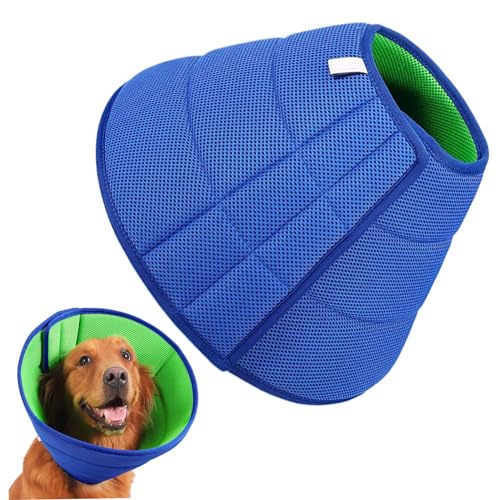 Hundekegel nach der Operation weich atmungsable Hundekegelkragen Leichte Mesh Katze mit Befestigungsband Anti-Bite-Anti-Lick von Iewroyt