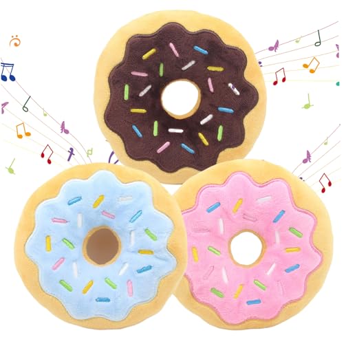 Iewroyt 3pcs Donut Hundespielzeug, 6 -Zoll -Biss -Squeaker Sound Dog Donut -Spielzeug mit exquisiten Stickereien, interaktiver weicher Plüsch für kleine mittelgroße und große Hunde Iewroyt 3pcs Donut Hundespielzeug, 6 -Zoll -Biss -Squeaker Sound Dog Donut -Spielzeug mit exquisiten Stickereien, interaktiver weicher Plüsch für kleine mittelgroße und große Hunde von Iewroyt