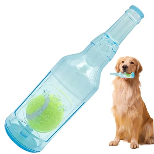 Iewroyt Wasserflaschen Hundetays mit 10x3in quietschendem Hund kauen Spielzeug mit Tenniskugel im süßen einzigartigen Gummi für Zahnen, Training, Stressabbau, Blau Iewroyt Wasserflaschen Hundetays mit 10x3in quietschendem Hund kauen Spielzeug mit Tenniskugel im süßen einzigartigen Gummi für Zahnen, Training, Stressabbau, Blau von Iewroyt