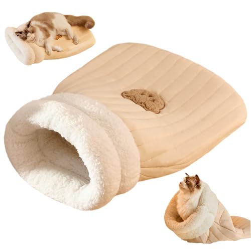 Katze Schlafsack 26 * 18 Zoll Arktis Samt Katzenbeutel Winter Erwärmung Haustier Schlafte Hellkuschel Cave Nest für Innenkatzen und Welpen Katze Schlafsack 26 * 18 Zoll Arktis Samt Katzenbeutel Winter Erwärmung Haustier Schlafte Hellkuschel Cave Nest für Innenkatzen und Welpen von Iewroyt
