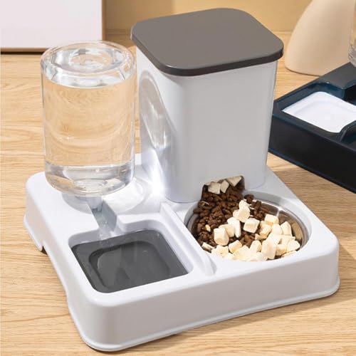 Automat Katzenfutter Wasserspender, Futterstation Katze, Rutschfester Futterspender, Abnehmbarer, Leicht Zu Reinigen, Für Geschäftsreise, Reisen, Haustiere Allein Zu Hause Automat Katzenfutter Wasserspender, Futterstation Katze, Rutschfester Futterspender, Abnehmbarer, Leicht Zu Reinigen, Für Geschäftsreise, Reisen, Haustiere Allein Zu Hause von Ihdjasg