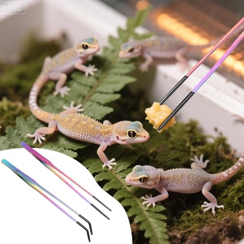 Ihdjasg 2 Stück Aquarium Lange Pinzette, Reptilien Futterpinzette Aus Edelstahl, Gebogene Terrarium Futterzange, Silikon Kopf rutschfest, Für Schlangen Spinnen Echsen Haustier Ihdjasg 2 Stück Aquarium Lange Pinzette, Reptilien Futterpinzette Aus Edelstahl, Gebogene Terrarium Futterzange, Silikon Kopf rutschfest, Für Schlangen Spinnen Echsen Haustier von Ihdjasg