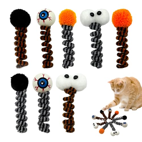 Ihdjasg Gotische Katzenspielzeuge | Lustige Katzenbälle,Federstab Mit Spielkugel Gesellschaftsspiel Unterhaltung Für Zuhause Drinnen von Ihdjasg