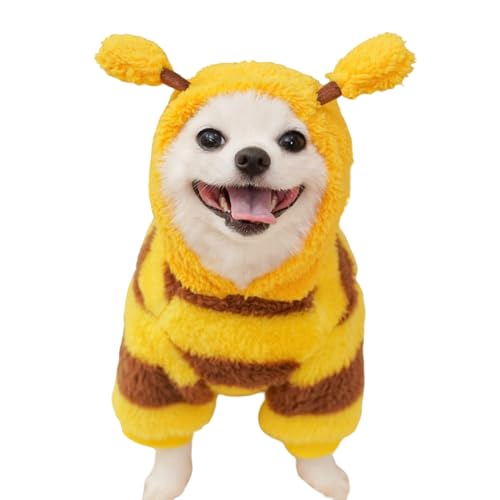 Ihdjasg Hundepullover, Biene Kalte Jahreszeit Mantel, Warme Kleidung Sweater Kostüm für Yorkie Chihuahua Katze Junge Mädchen Herbst Winter Halloween Weihnachten von Ihdjasg