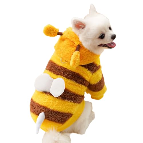 Ihdjasg Hundepullover - Biene Kalte Jahreszeit Mantel | Warme Kleidung Sweater Kostüm für Yorkie Chihuahua Katze Junge Mädchen Herbst Winter Halloween Weihnachten von Ihdjasg