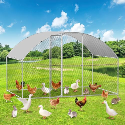 Ikodm Hühnerstall Freigehege hühner Käfige 3x2x2m Hühnergehege mit Tür & Riegel,Wasserdichtes Oxford Gewebe,Hühnerhaus Kleintierstall für Hühner und Kleintiere,Kleintiergehege mit Netz Ikodm Hühnerstall Freigehege hühner Käfige 3x2x2m Hühnergehege mit Tür & Riegel,Wasserdichtes Oxford Gewebe,Hühnerhaus Kleintierstall für Hühner und Kleintiere,Kleintiergehege mit Netz von Ikodm
