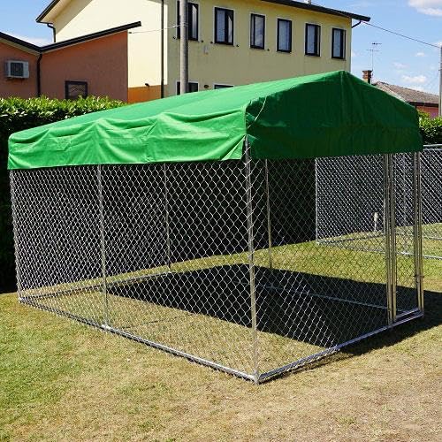 Freilaufgehege für Hunde mit Dach, 3,96 x 2,28 m Freilaufgehege für Hunde mit Dach, 3,96 x 2,28 m von Il Verde Mondo