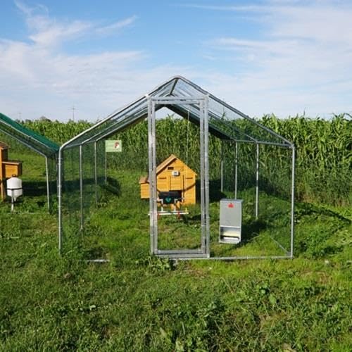 Kit Hühnerstall Cocincina Plus | Zaun + Hühnerstall + Tür und Abbev. Auto | 2 x 3 Meter Abdeckung von Il Verde Mondo