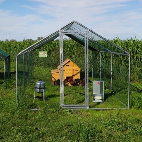 Kit für Hühnerstall Cocincina | Gehege + Hühnerstall + Zubehör 2 x 3 Meter Abdeckung von Il Verde Mondo