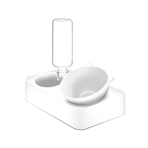 Illkjasfc Haustier Für Dog Bowl Doppeltrink Angehobene Standschale Automatische Futterhäusch Mit Wasserbrunnen von Illkjasfc