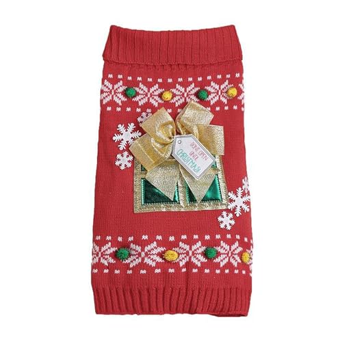 Illkjasfc Hübscher Hunde-Strickpullover, Festival-Kostüm, Pullover für Weihnachten, Party, Outfit, Festival, Haustier, Winterpullover, Urlaubsrequisiten von Illkjasfc