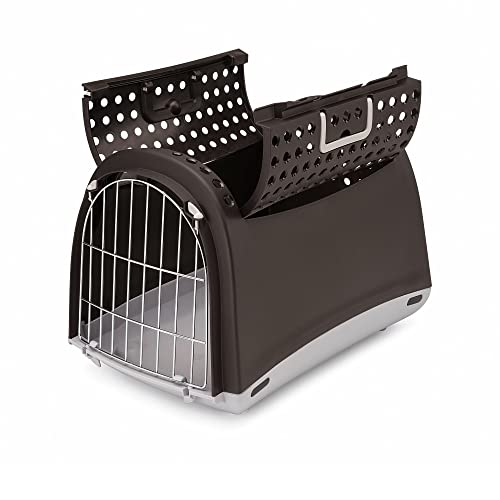 Tiendanimal Transportkäfig, einzigartiges Design, mit Tür Oben, Schwarz Tiendanimal Transportkäfig, einzigartiges Design, mit Tür Oben, Schwarz von Imac