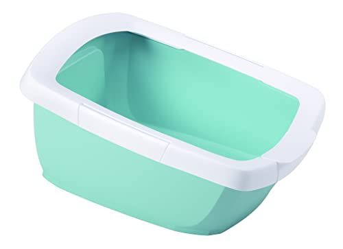 Imac Toilet XXL Modern Turquoise für große Katzen, 62 x 49,5 x 33 cm von Imac