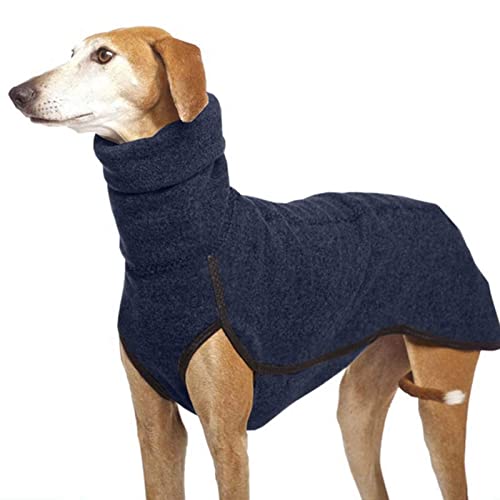 Imily Bela Hundepullover Fleece Rollkragen Hundemantel Warmer Weste Pullover Outdoor Hundejacke Winterkleidung für Kleine Mittel Große Hunde,Dunkelblau,L von Imily Bela