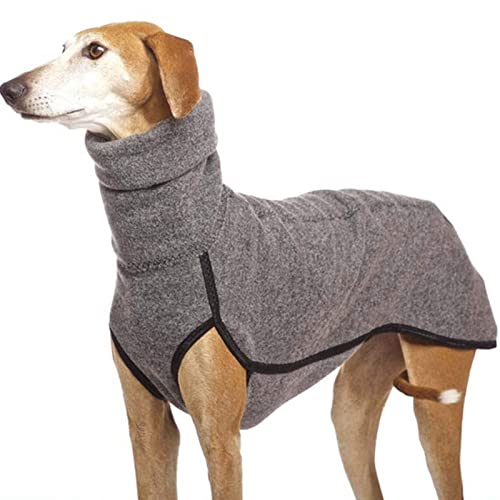 Imily Bela Hundepullover Fleece Rollkragen Hundemantel Warmer Weste Pullover Outdoor Hundejacke Winterkleidung für Kleine Mittel Große Hunde,Grau,L von Imily Bela