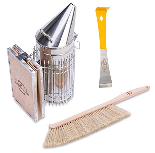 Imkado Imker Einsteiger Set Standard - Premium Edelstahl-Smoker, Bienenbesen, Stockmeißel - Einsteiger-Set Imkereibedarf Imkado Imker Einsteiger Set Standard - Premium Edelstahl-Smoker, Bienenbesen, Stockmeißel - Einsteiger-Set Imkereibedarf von Imkado
