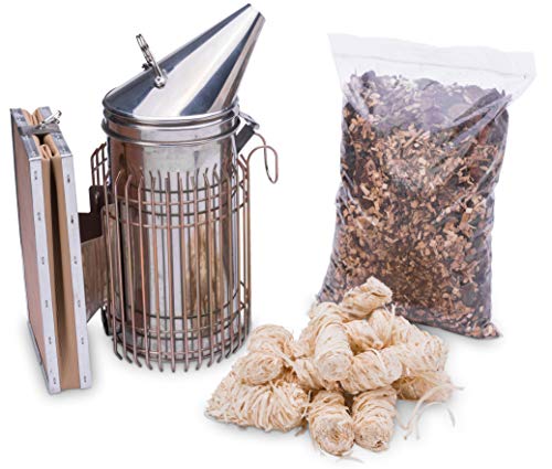 Imkado Imker Set M - Premium Edelstahl-Smoker, Rauchstoff, Anzünder - Ideal für Hobbyimker - Einsteiger-Zubehör aus dem Imkereibedarf Imkado Imker Set M - Premium Edelstahl-Smoker, Rauchstoff, Anzünder - Ideal für Hobbyimker - Einsteiger-Zubehör aus dem Imkereibedarf von Imkado