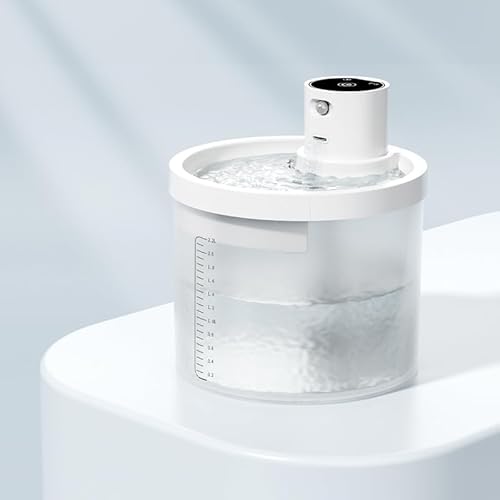 Imoncom Automatischer Haustier-Trinkbrunnen, 2,2L Kapazität, 4000mAh Akku, Kabelloser Wasserspender mit Sensor, Geräuscharm (schwarz, 4000mAh) von Imoncom