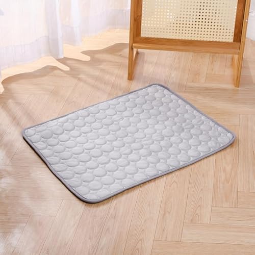 Imoncom Kühlmatte für Haustiere, Waschbare Haustiermatte, Kühlende Schlafmatte für Hunde und Katzen, Sommer Bodenkissen (Den grauen, XL) von Imoncom