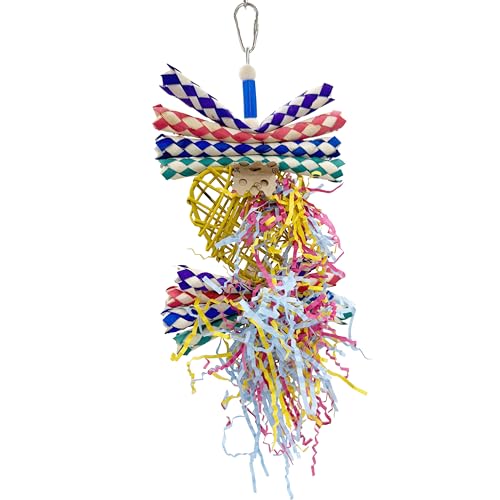 1730 Willow Heart Shredder Vogelspielzeug – Futterspass für Sittiche, Nymphensittiche, Sittiche, Wellensittiche und Lovebirds – Zerkleinerungsaktivität für kleine bis mittelgroße Vögel von Impeckable Bird Toys