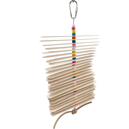 866 Big Natural Sticky – Handgefertigtes kaubares Vogelspielzeug, natürliche Stäbchen, bunte Perlen, natürlicher Lederstreifen, Drehspaß, ideal für kleine und mittelgroße Haustiere, Vögel, 866 Big Natural Sticky – Handgefertigtes kaubares Vogelspielzeug, natürliche Stäbchen, bunte Perlen, natürlicher Lederstreifen, Drehspaß, ideal für kleine und mittelgroße Haustiere, Vögel, von Impeckable Bird Toys