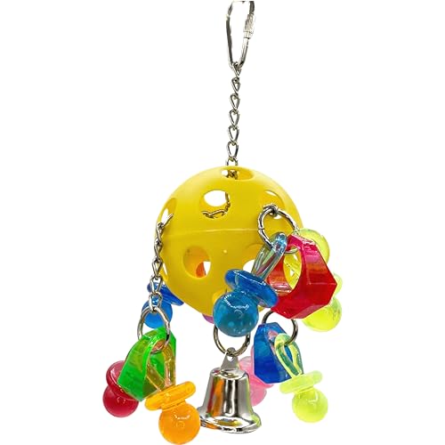 Impeckable Bird Toys 1938 Schnullerring für Papageien, Nymphensittiche, Wellensittiche, Sittiche, Sittiche, Vogelkäfig-Zubehör, Anreicherung, Schaukel, Kauklacker, buntes Hängespielzeug von Impeckable Bird Toys 1938 Schnullerring für Papageien, Nymphensittiche, Wellensittiche, Sittiche, Sittiche, Vogelkäfig-Zubehör, Anreicherung, Schaukel, Kauklacker, buntes Hängespielzeug von von Impeckable Bird Toys