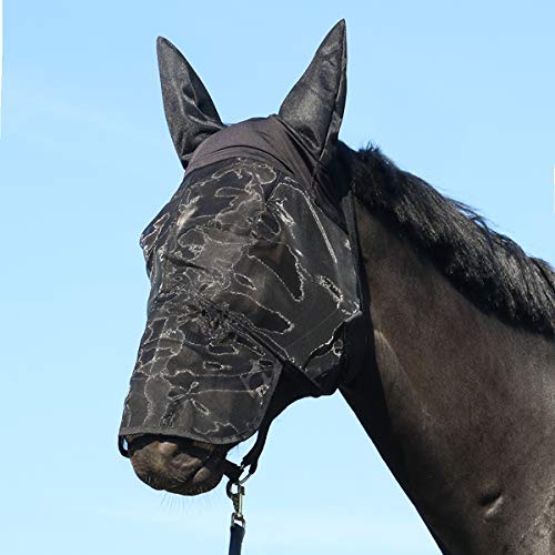 Imperial Riding - Fly mask - Fliegenmaske - Fliegenhaube mit Ohren - Schwarz - Pony von Imperial Riding
