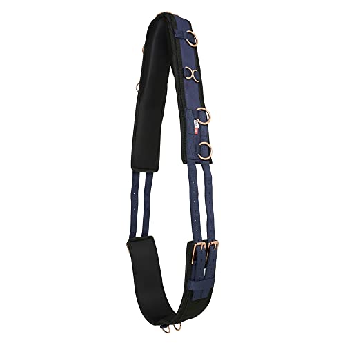 Imperial Riding Longiergurt Nylon Deluxe Navy/Rosegold Cob von Imperial Riding