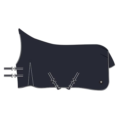 Imperial Riding Outdoordecke IRHBasic Sommerregendecke, abnehmbares Halsteil, leichte Outdoordecke, wetterfestes Material, mit Gehfalte, Kreuzbegurtung, Schweif - & Beinschnüre, Navy, 115 von Imperial Riding