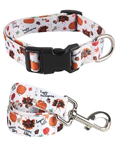 Impoosy 2 x Hundehalsbänder mit lustigem Truthahn-Leine-Set, verstellbar, niedliches Halsband, für kleine, mittelgroße und große Haustiere, Hunde und Katzen (X-Large) von Impoosy