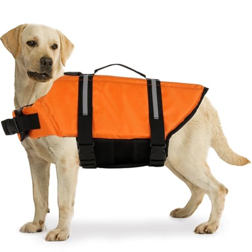 Imtrub Hundeschwimmweste - Hunde Flotationsweste - Reflektierend Verstellbar Atmungsaktiv Mit Auftrieb Für Pool See Boot Kajak Rafting Training Imtrub Hundeschwimmweste - Hunde Flotationsweste - Reflektierend Verstellbar Atmungsaktiv Mit Auftrieb Für Pool See Boot Kajak Rafting Training von Imtrub