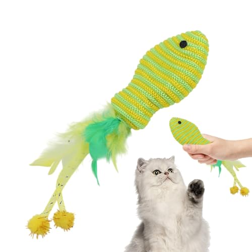 Imtrub Katzen Teaser Spielzeug, Katzenfederspielzeug,Interaktive Fischform -Teaser -Spielzeuge - Lustige Haustiervorräte, tragbare Katzenzubehör zum Spielen, Training Imtrub Katzen Teaser Spielzeug, Katzenfederspielzeug,Interaktive Fischform -Teaser -Spielzeuge - Lustige Haustiervorräte, tragbare Katzenzubehör zum Spielen, Training von Imtrub