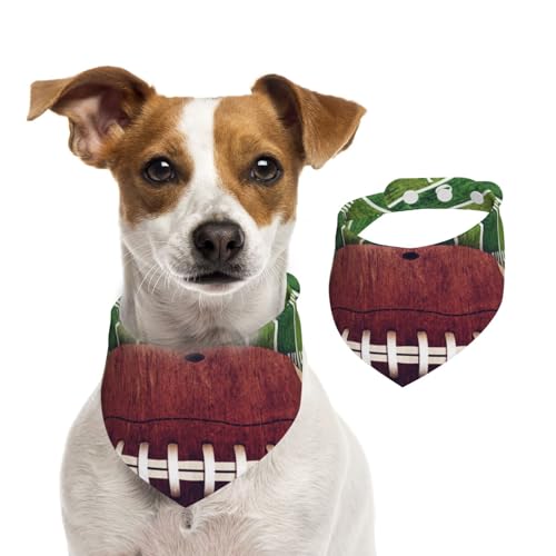 Amerikanisch, Footballfeld, Und, Ball, Hundehalstücher, Baumwoll-Haustierschal, verstellbare Lätzchen für Haustiere,L Amerikanisch, Footballfeld, Und, Ball, Hundehalstücher, Baumwoll-Haustierschal, verstellbare Lätzchen für Haustiere,L von InOmak