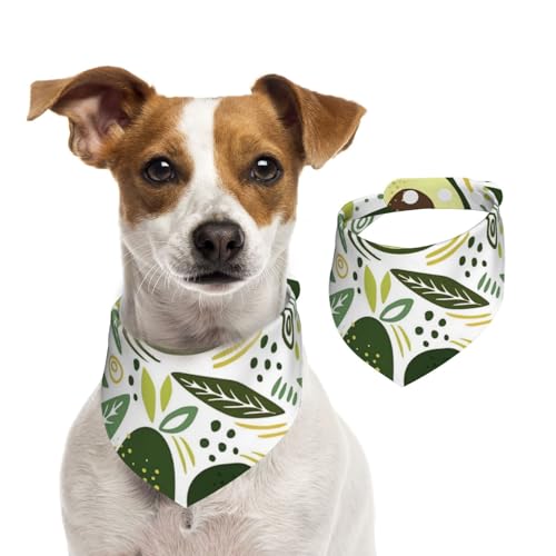 Avocado, Hundehalstücher, Baumwoll-Haustierschal, verstellbare Lätzchen für Haustiere,L Avocado, Hundehalstücher, Baumwoll-Haustierschal, verstellbare Lätzchen für Haustiere,L von InOmak