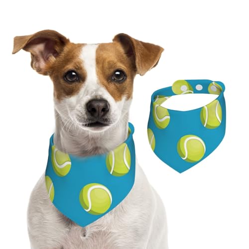 Bälle, Tennis, Muster, Hundehalstücher, Baumwoll-Haustierschal, verstellbare Lätzchen für Haustiere,M Bälle, Tennis, Muster, Hundehalstücher, Baumwoll-Haustierschal, verstellbare Lätzchen für Haustiere,M von InOmak