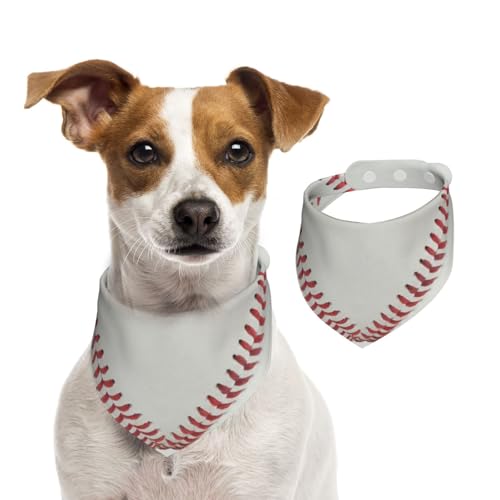 Baseball-Herz-Muster Ball-Muster, Hundehalstücher, Baumwoll-Haustierschal, verstellbare Lätzchen für Haustiere,L Baseball-Herz-Muster Ball-Muster, Hundehalstücher, Baumwoll-Haustierschal, verstellbare Lätzchen für Haustiere,L von InOmak