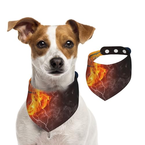Basketball Ball auf Feuer und Wasser, Hundehalstücher, Baumwoll-Haustierschal, verstellbare Lätzchen für Haustiere,S Basketball Ball auf Feuer und Wasser, Hundehalstücher, Baumwoll-Haustierschal, verstellbare Lätzchen für Haustiere,S von InOmak