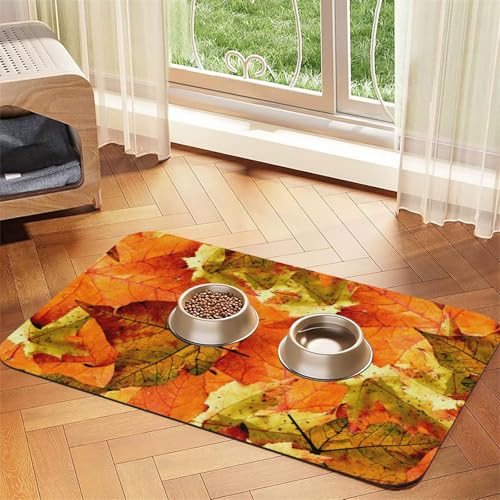 Beautiful Fall Leaves,Waterproof Pet Feeding Mat,PU Leather Placemats for Cat Dog Water Bowl,Food Mats,30x45cm Beautiful Fall Leaves,Waterproof Pet Feeding Mat,PU Leather Placemats for Cat Dog Water Bowl,Food Mats,30x45cm von InOmak