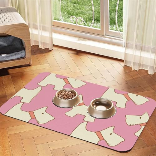 Cartoon-Haustier Hund Scottish Terrier,Futtermatte für Haustiere, Tischsets aus PU-Leder für Katzen und Hunde,40x60cm Cartoon-Haustier Hund Scottish Terrier,Futtermatte für Haustiere, Tischsets aus PU-Leder für Katzen und Hunde,40x60cm von InOmak