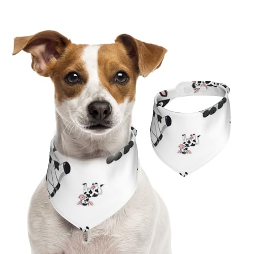 Cartoon-Kühe, Hundehalstücher, Baumwoll-Haustierschal, verstellbare Lätzchen für Haustiere,M Cartoon-Kühe, Hundehalstücher, Baumwoll-Haustierschal, verstellbare Lätzchen für Haustiere,M von InOmak