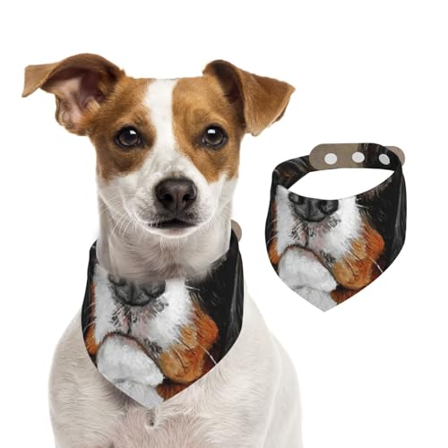 Cavalier King Charles Spaniel Geschenk Hund, Hundehalstücher, Baumwoll-Haustierschal, verstellbare Lätzchen für Haustiere,M von InOmak