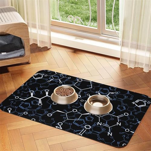 Chemische Chemie Symbole,Futtermatte für Haustiere, Tischsets aus PU-Leder für Katzen und Hunde,30x45cm Chemische Chemie Symbole,Futtermatte für Haustiere, Tischsets aus PU-Leder für Katzen und Hunde,30x45cm von InOmak