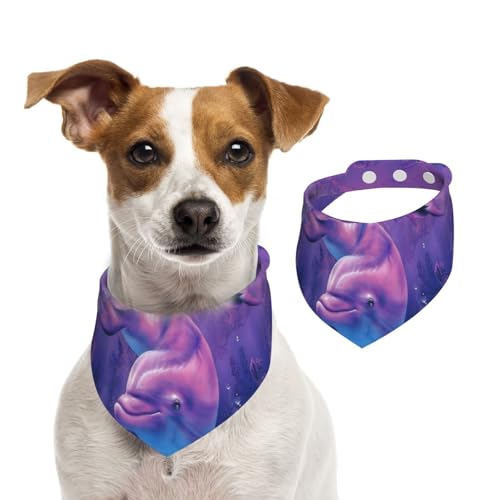Delfine Tier, Hundehalstücher, Baumwoll-Haustierschal, verstellbare Lätzchen für Haustiere,S Delfine Tier, Hundehalstücher, Baumwoll-Haustierschal, verstellbare Lätzchen für Haustiere,S von InOmak