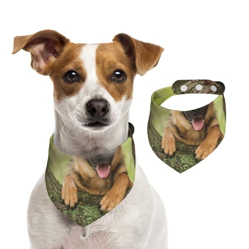 Deutscher Schäferhundbaum, Hundehalstücher, Baumwoll-Haustierschal, verstellbare Lätzchen für Haustiere,L Deutscher Schäferhundbaum, Hundehalstücher, Baumwoll-Haustierschal, verstellbare Lätzchen für Haustiere,L von InOmak