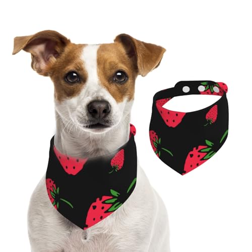 Erdbeere Erdbeere, Hundehalstücher, Baumwoll-Haustierschal, verstellbare Lätzchen für Haustiere,S Erdbeere Erdbeere, Hundehalstücher, Baumwoll-Haustierschal, verstellbare Lätzchen für Haustiere,S von InOmak